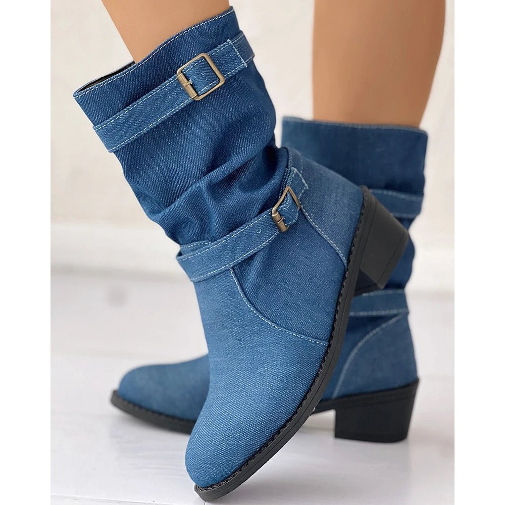 Rodeo Ankle Denim Boot - ARDEN ROVE