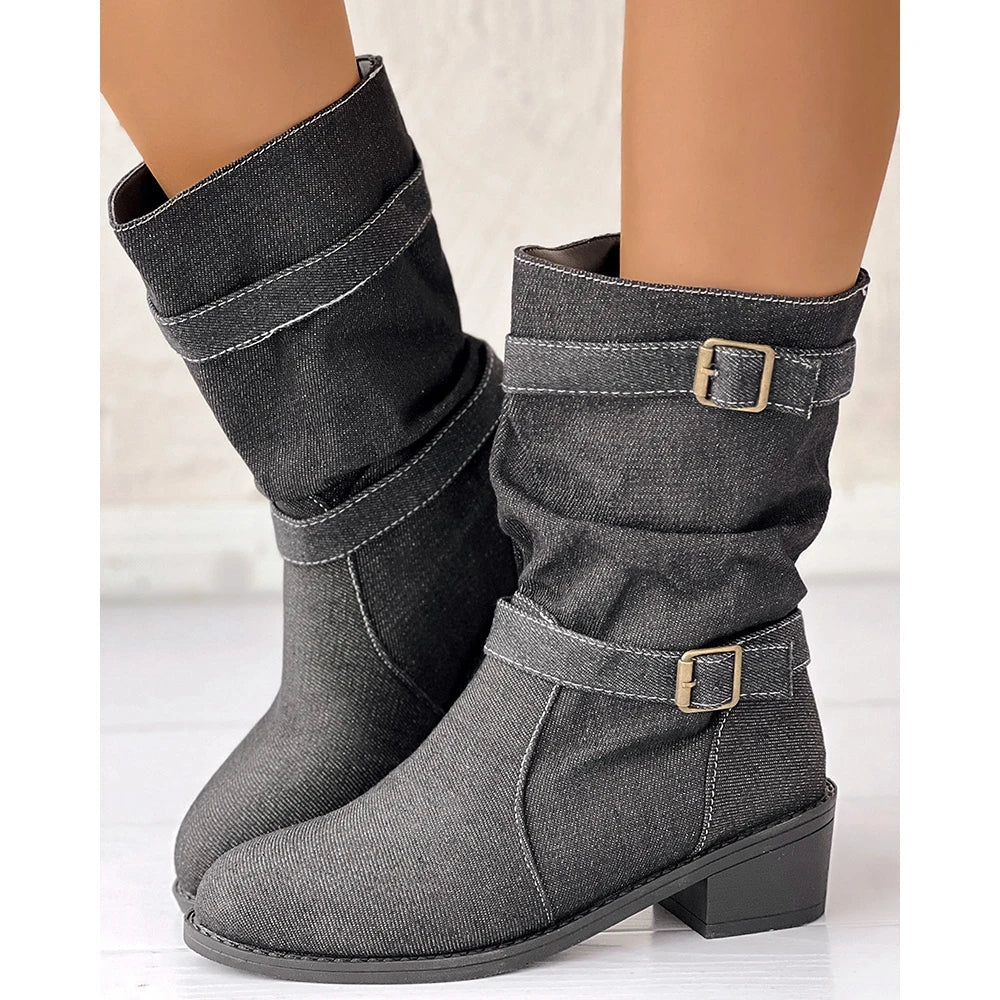 Rodeo Ankle Denim Boot - ARDEN ROVE