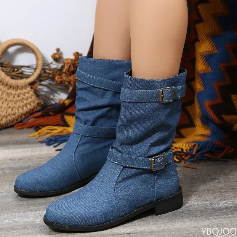 Rodeo Ankle Denim Boot - ARDEN ROVE