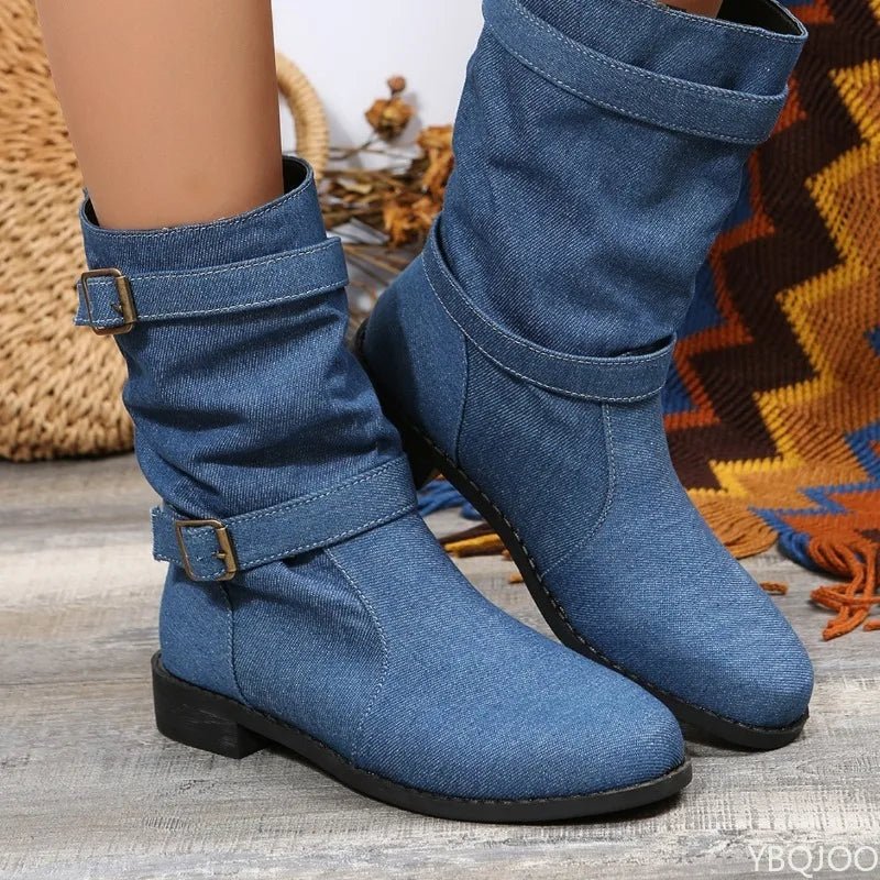 Rodeo Ankle Denim Boot - ARDEN ROVE