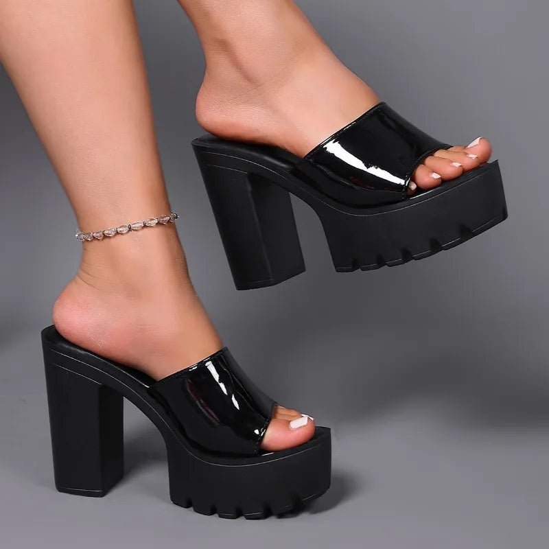 Roxbury Patent Platform Mules - ARDEN ROVE