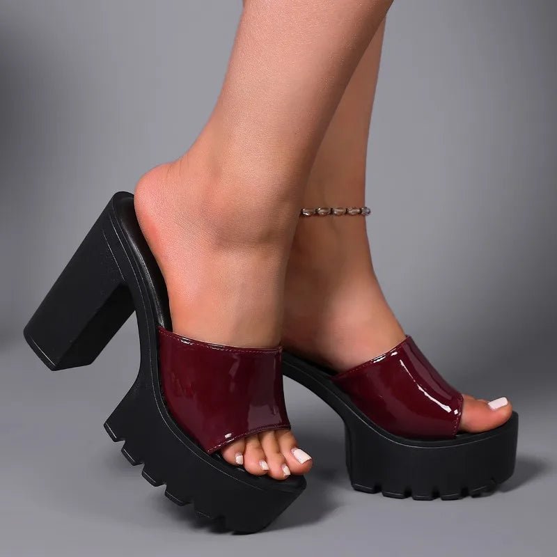 Roxbury Patent Platform Mules - ARDEN ROVE