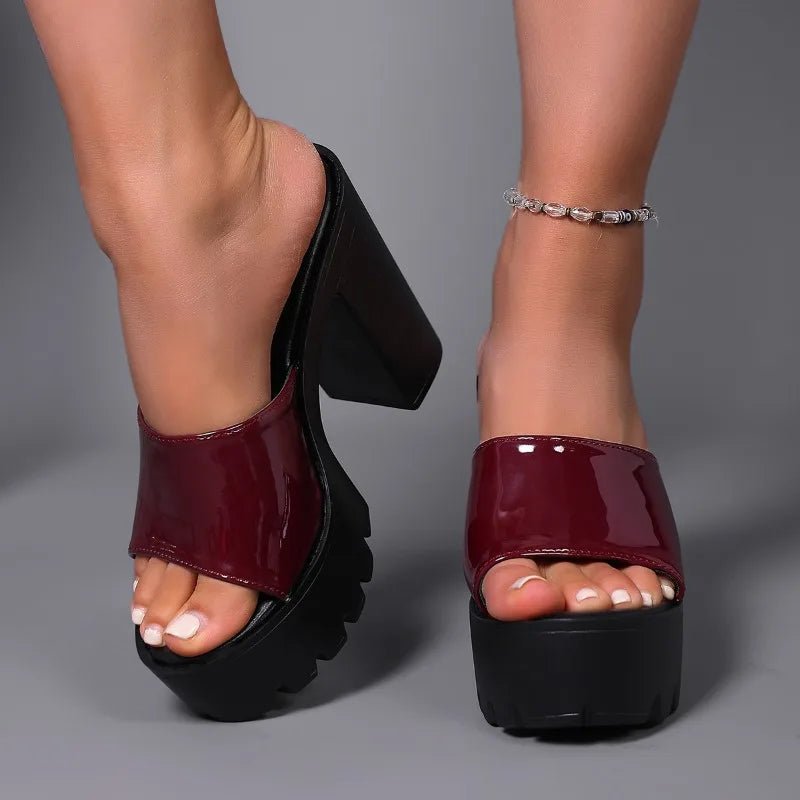 Roxbury Patent Platform Mules - ARDEN ROVE