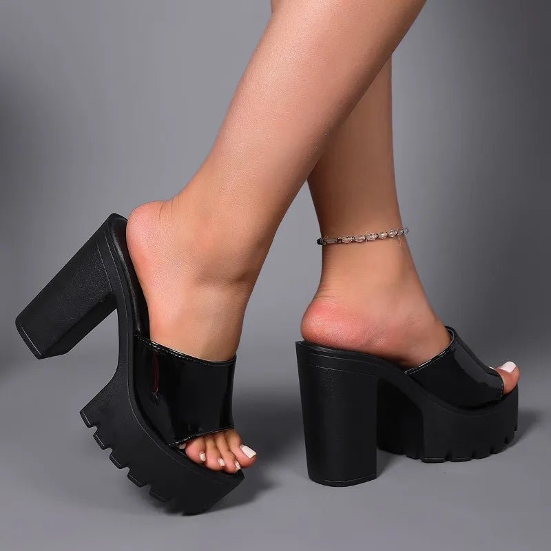 Roxbury Patent Platform Mules - ARDEN ROVE