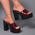Roxbury Patent Platform Mules - ARDEN ROVE