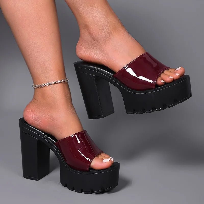 Roxbury Patent Platform Mules - ARDEN ROVE
