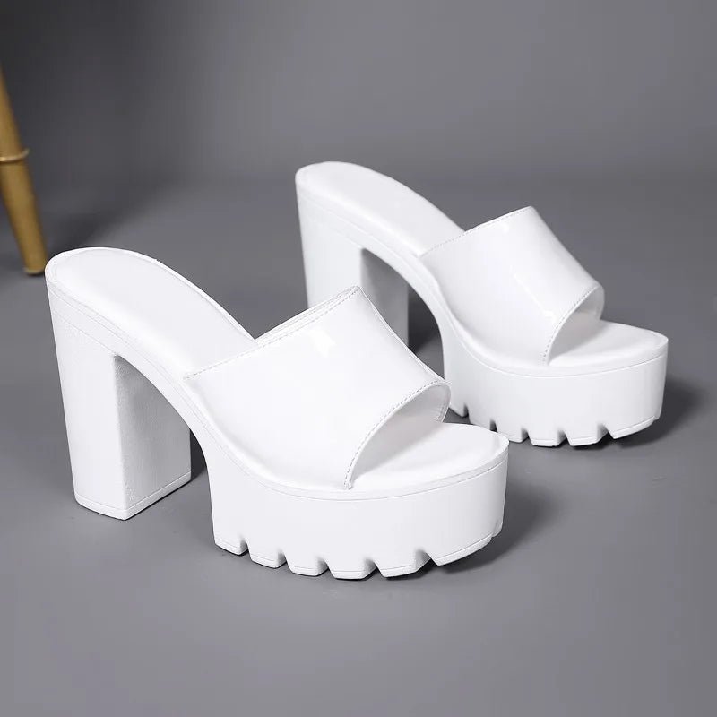 Roxbury Patent Platform Mules - ARDEN ROVE