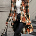 Ruby | Women's Draped Longline Plaid Jacket