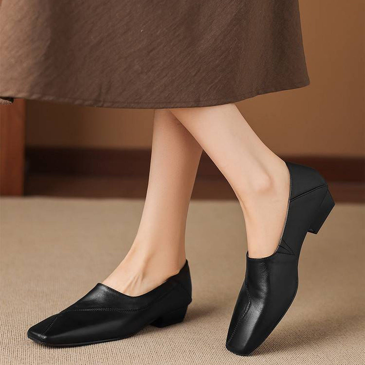 Mocassins Sabine en cuir véritable