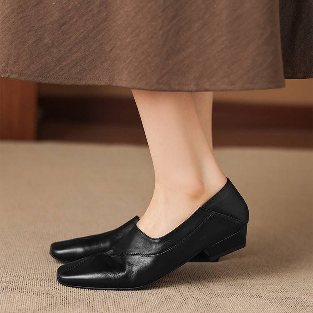Mocassins Sabine en cuir véritable