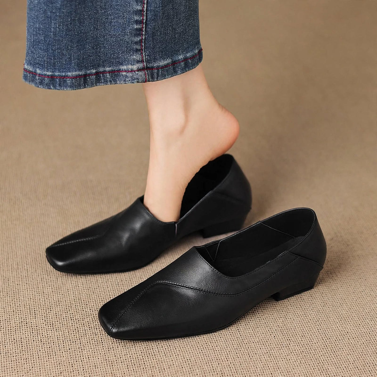 Mocassins Sabine en cuir véritable