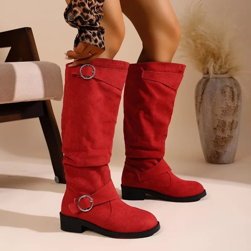 SIENA SUEDE BUCKLE BOOTS - ARDEN ROVE