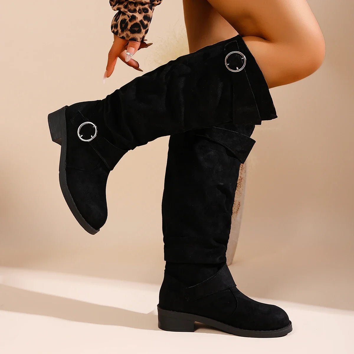 SIENA SUEDE BUCKLE BOOTS - ARDEN ROVE