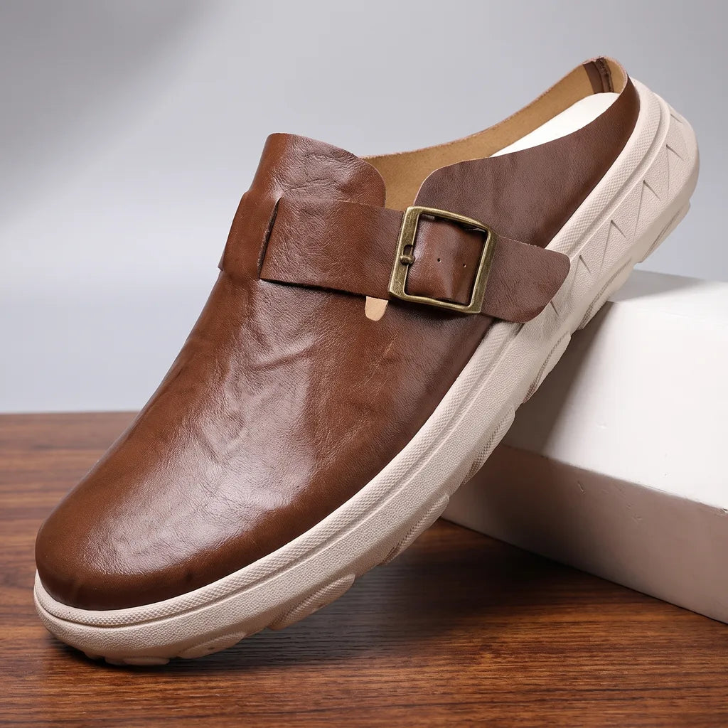 Silas | Herren-Leder-Sandalen mit Schnalle