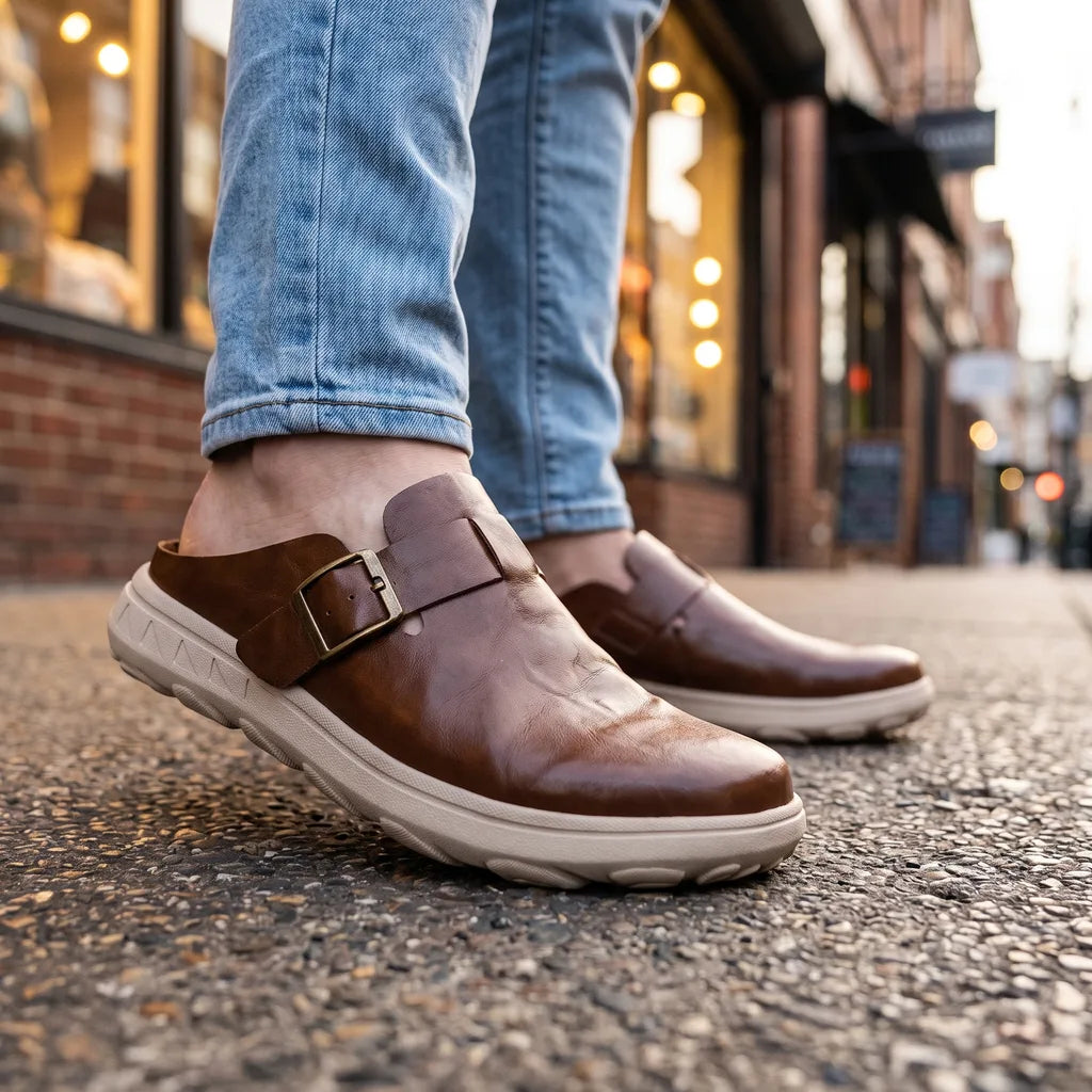 Silas | Herren-Leder-Sandalen mit Schnalle