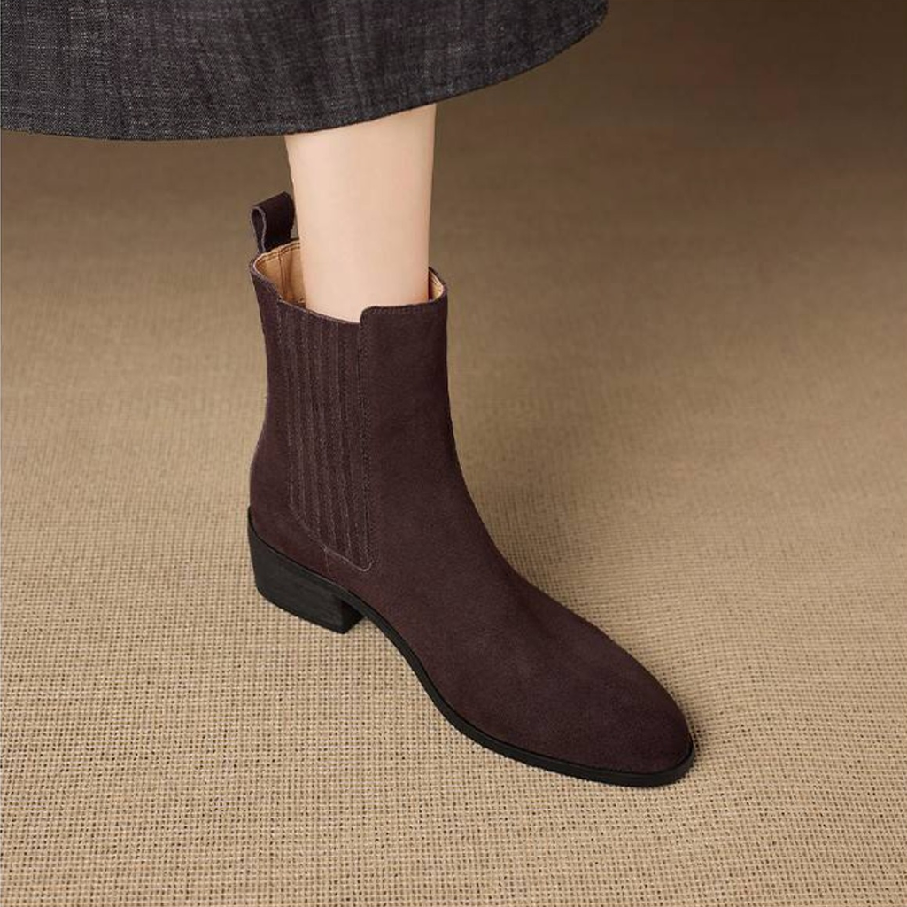 Bottes Mia en daim véritable