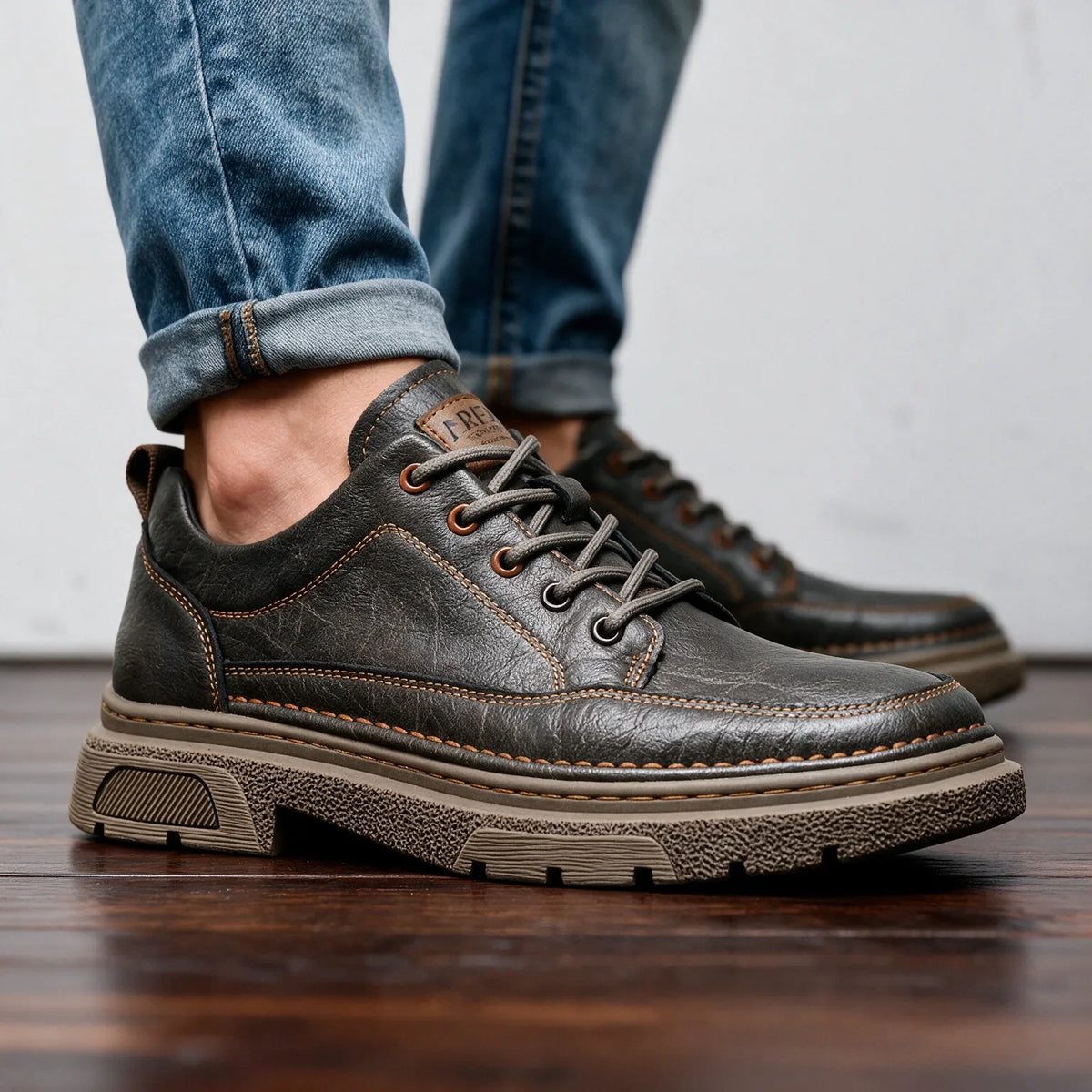 Timberwolf | Herre-lædersneakers