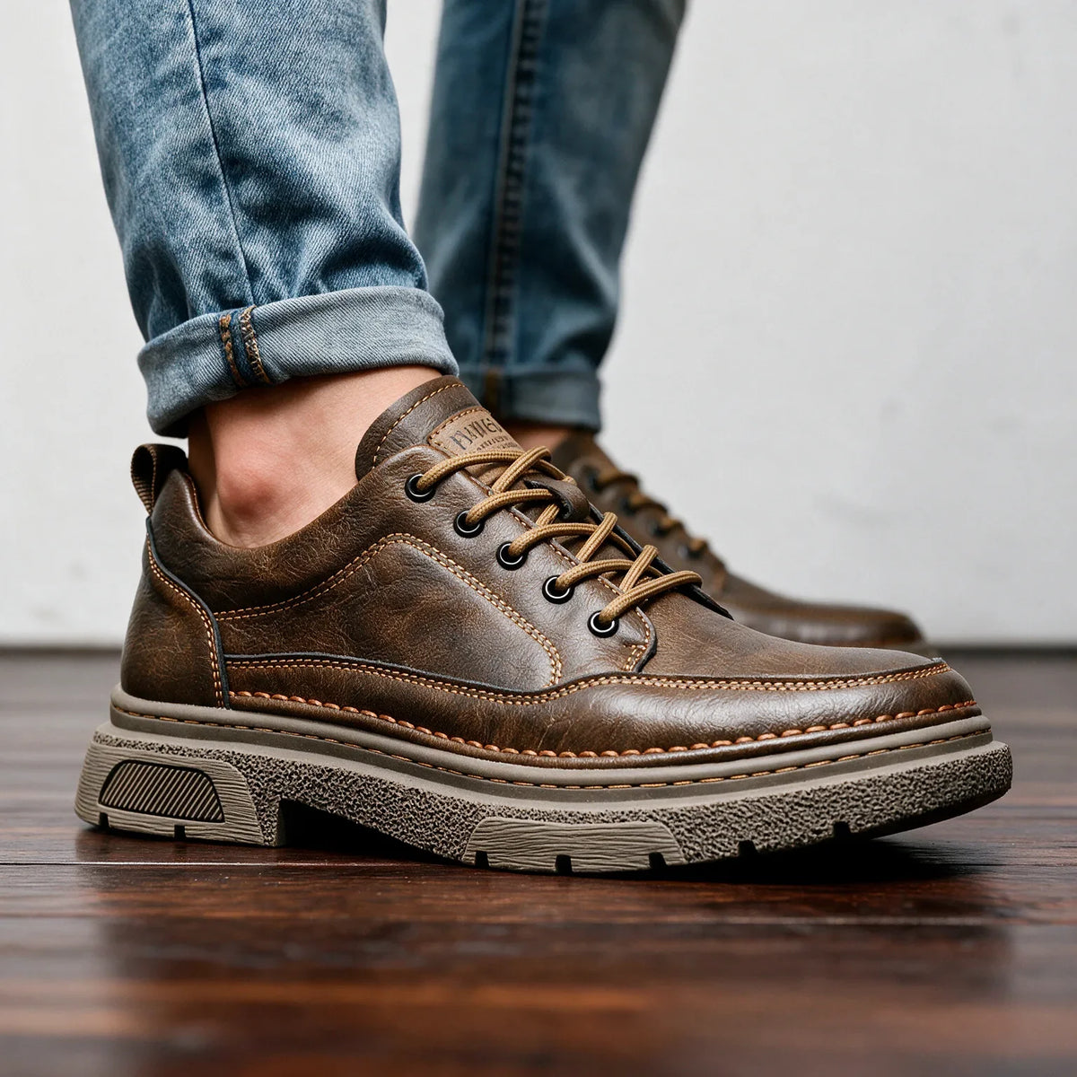 Timberwolf | Herre-lædersneakers