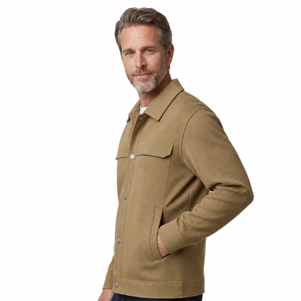 Tommy | Men's Striped Zip Jacket - ARDEN ROVE