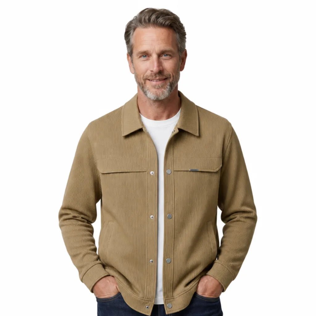 Tommy | Men's Striped Zip Jacket - ARDEN ROVE