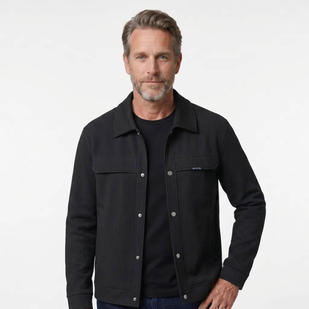 Tommy | Men's Striped Zip Jacket - ARDEN ROVE