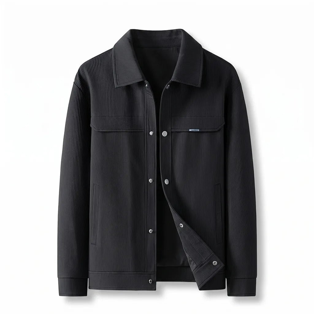 Tommy | Men's Striped Zip Jacket - ARDEN ROVE