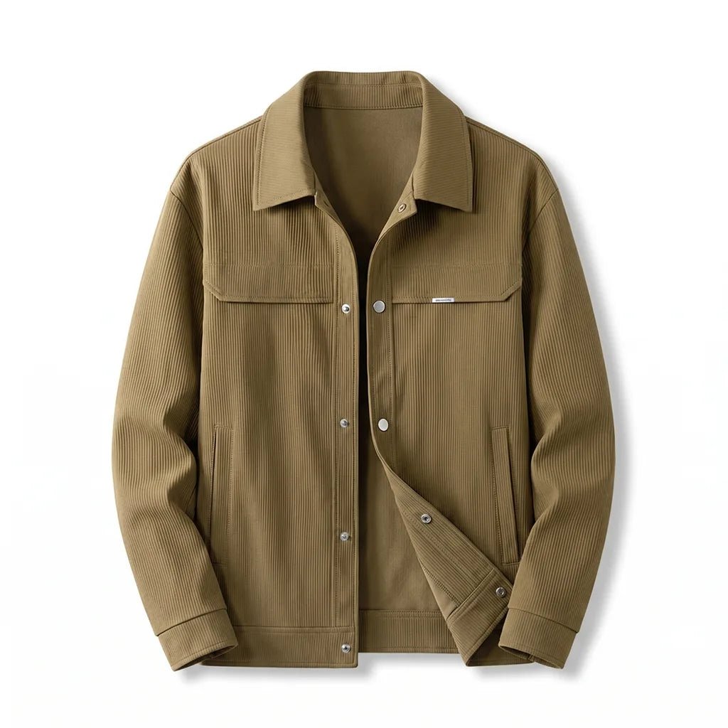 Tommy | Men's Striped Zip Jacket - ARDEN ROVE