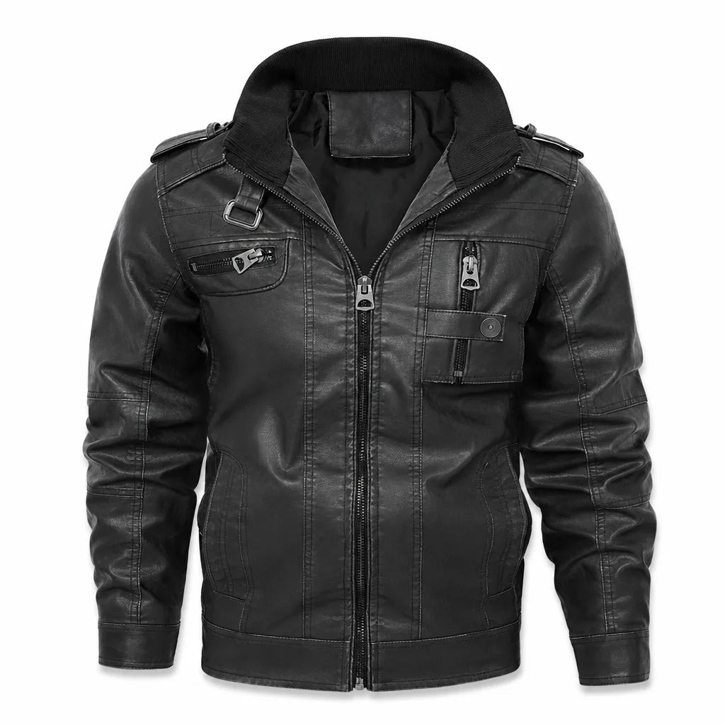 Torin | Men's Leather Moto Jacket - ARDEN ROVE
