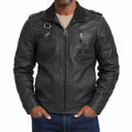 Torin | Men's Leather Moto Jacket - ARDEN ROVE