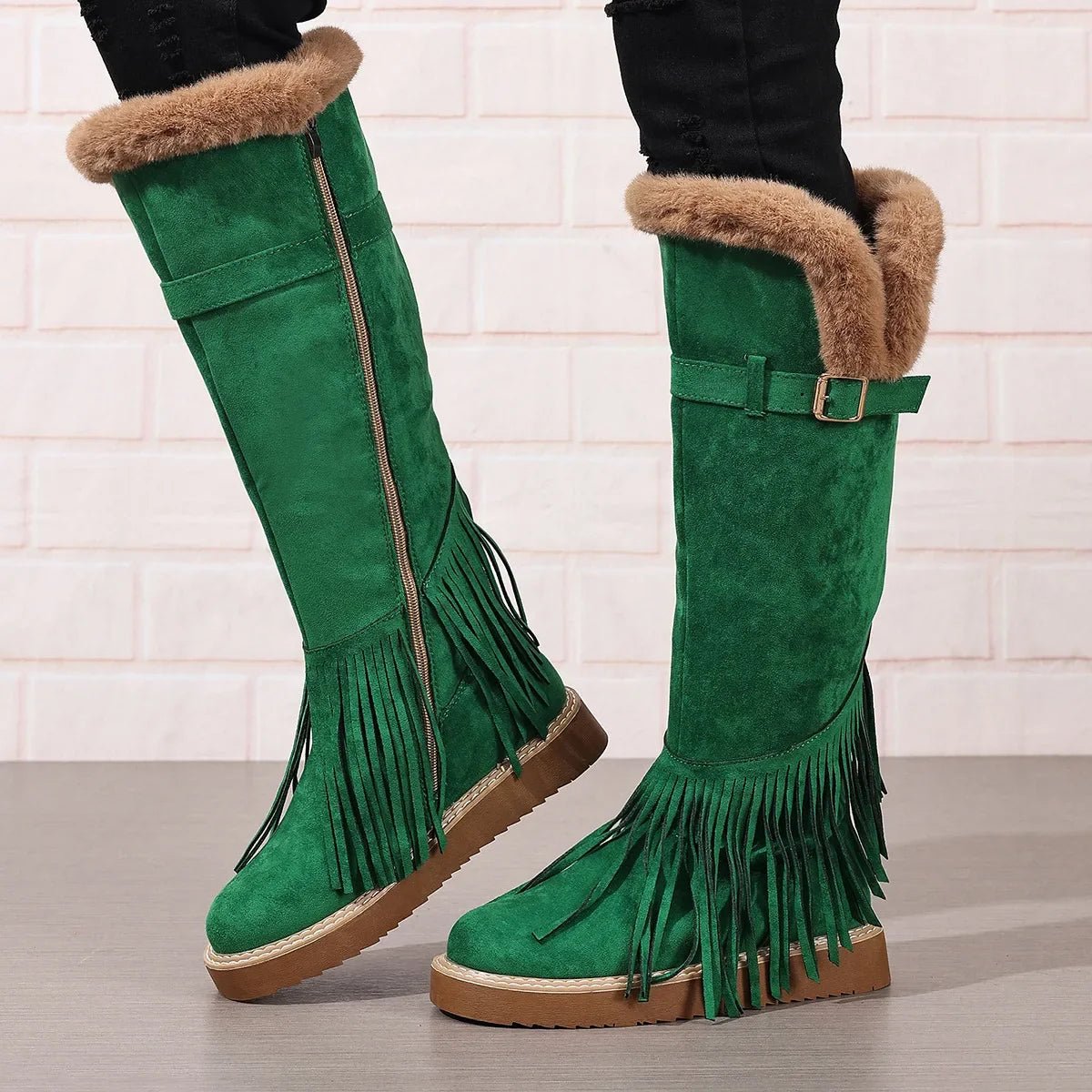 Viola | Women's Plush Knee High Winter Boots - ARDEN ROVE