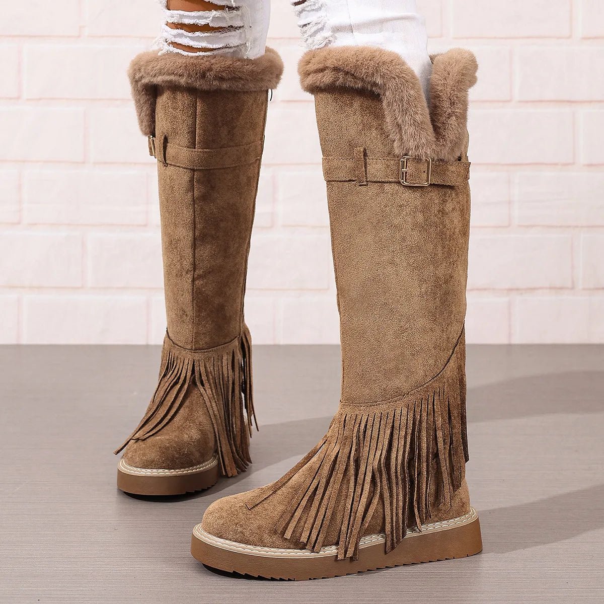 Viola | Women's Plush Knee High Winter Boots - ARDEN ROVE
