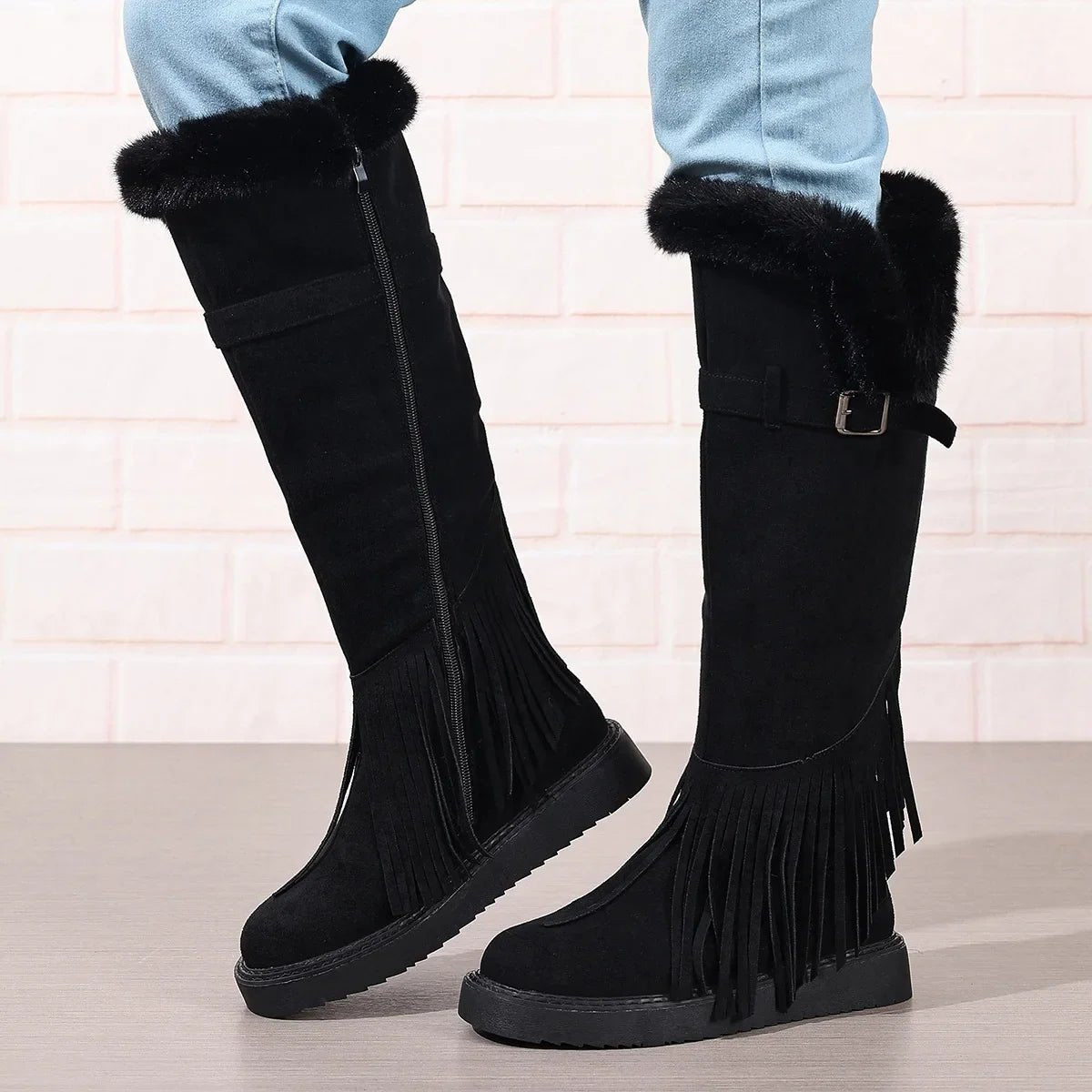 Viola | Women's Plush Knee High Winter Boots - ARDEN ROVE