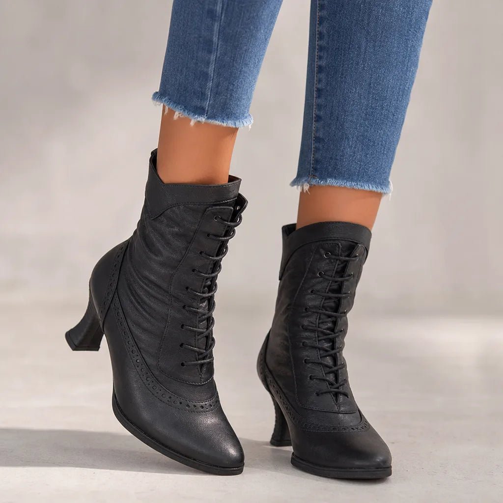 Vivienne Ankle Lace Boots - ARDEN ROVE