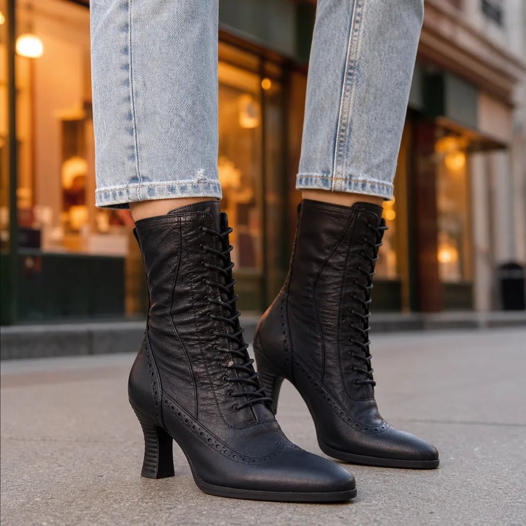 Vivienne Ankle Lace Boots - ARDEN ROVE