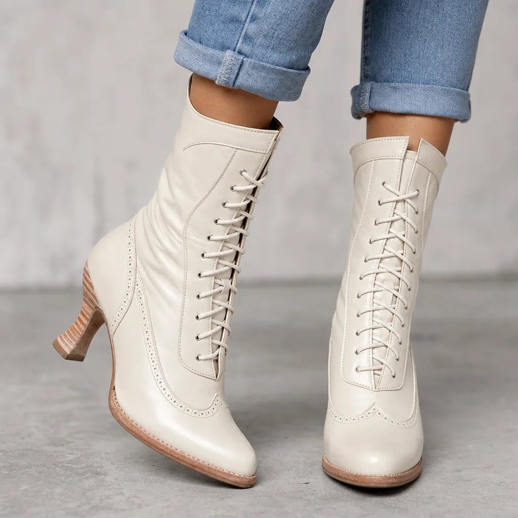 Vivienne Ankle Lace Boots - ARDEN ROVE