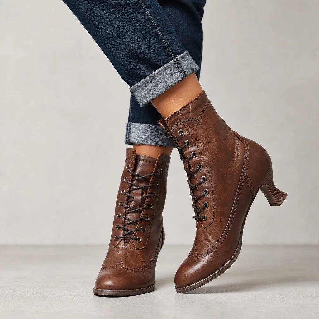 Vivienne Ankle Lace Boots - ARDEN ROVE