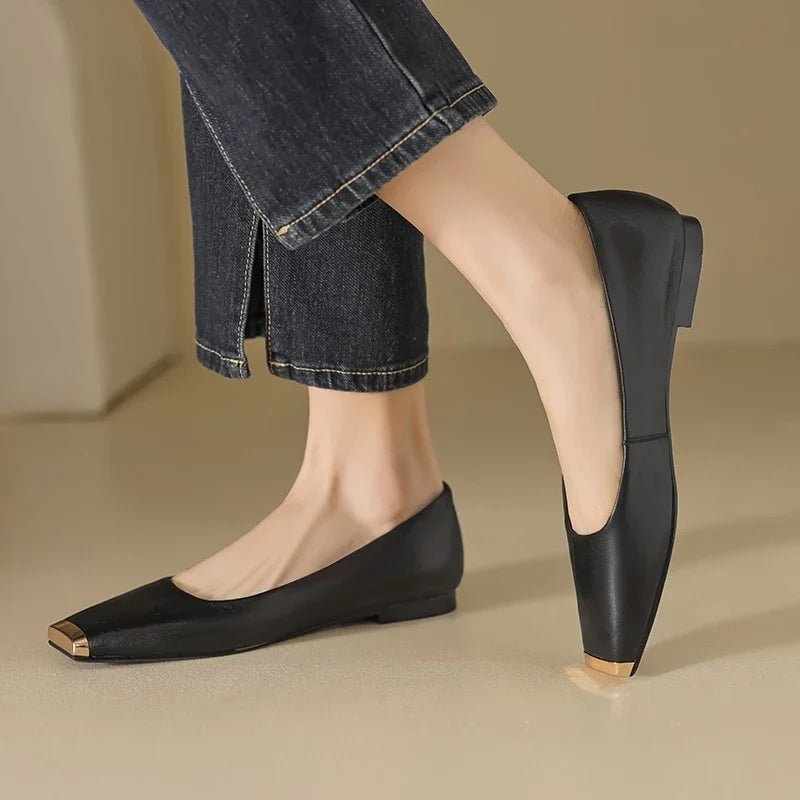 VIVIENNE LEATHER FLATS - ARDEN ROVE