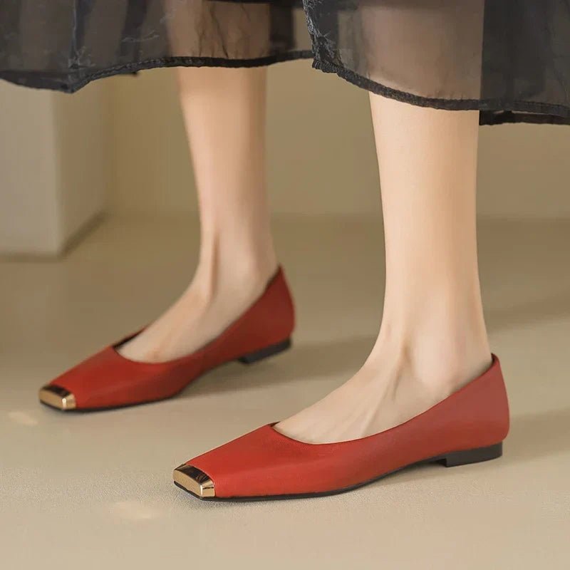 VIVIENNE LEATHER FLATS - ARDEN ROVE