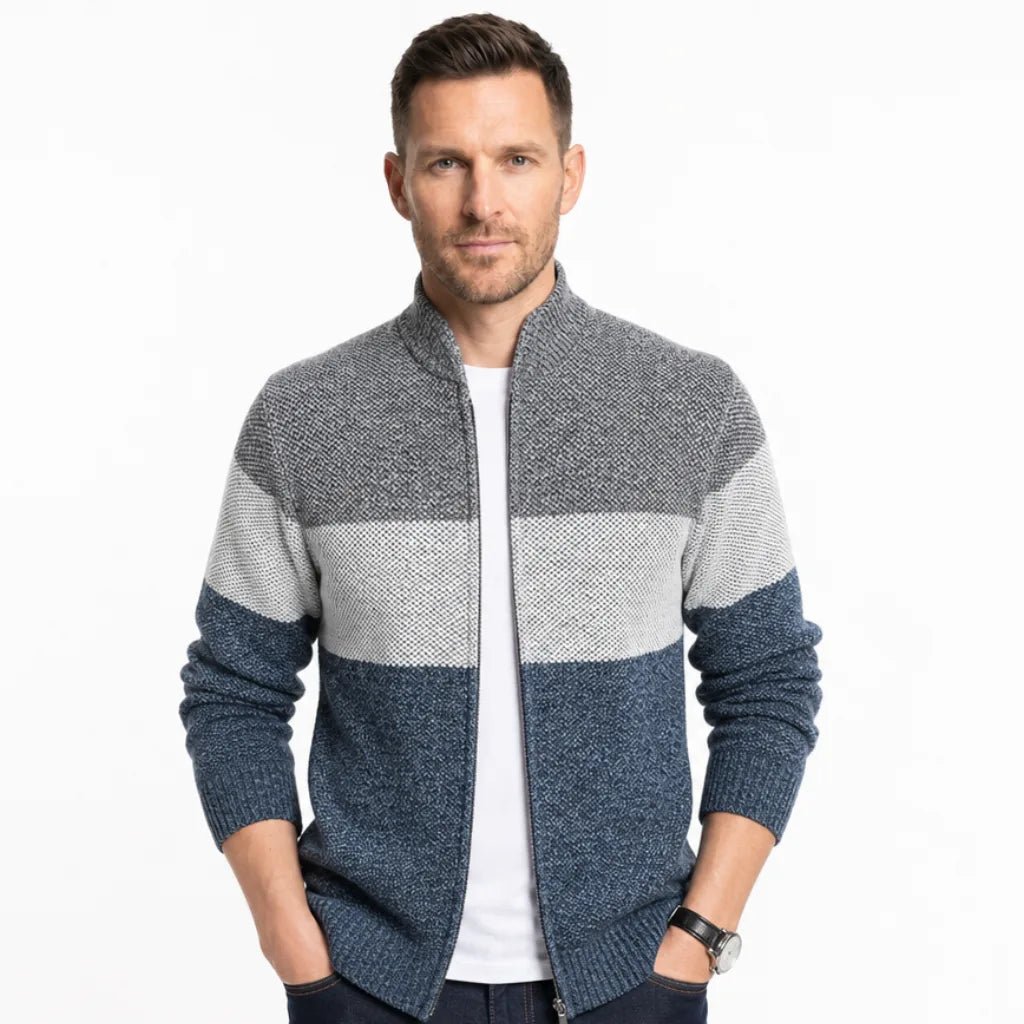Weston | Men's Colorblock Knit Jacket - ARDEN ROVE