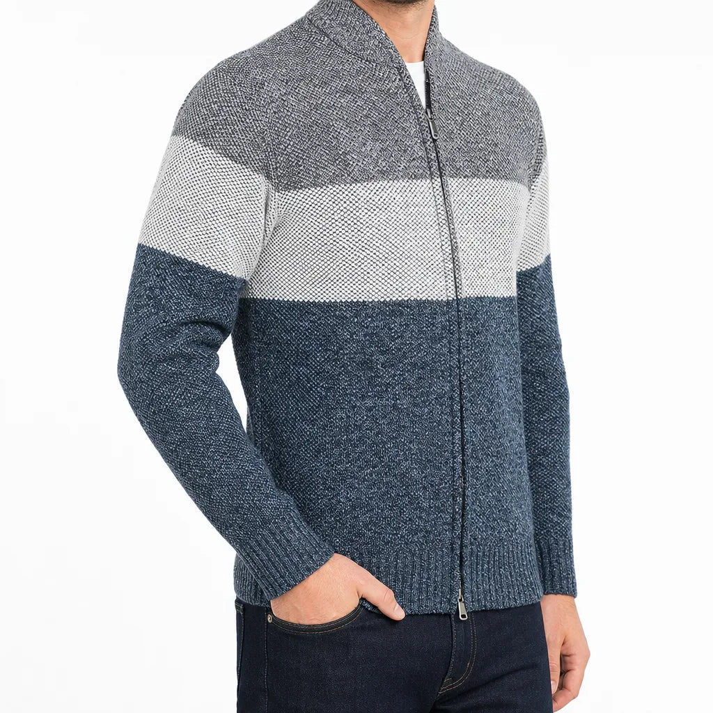 Weston | Men's Colorblock Knit Jacket - ARDEN ROVE