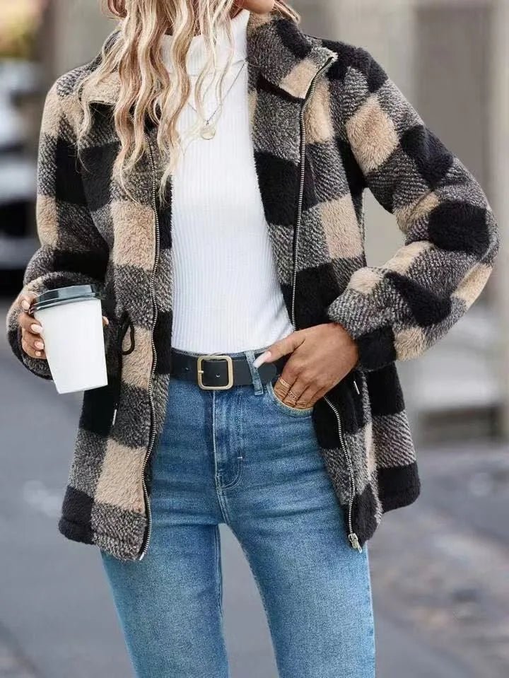 Whitney | Women's Cozy Flannel Cardigan Jacket - ARDEN ROVE