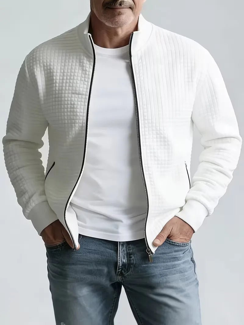 William | Men's Quilted Stand Collar Jacket - ARDEN ROVE