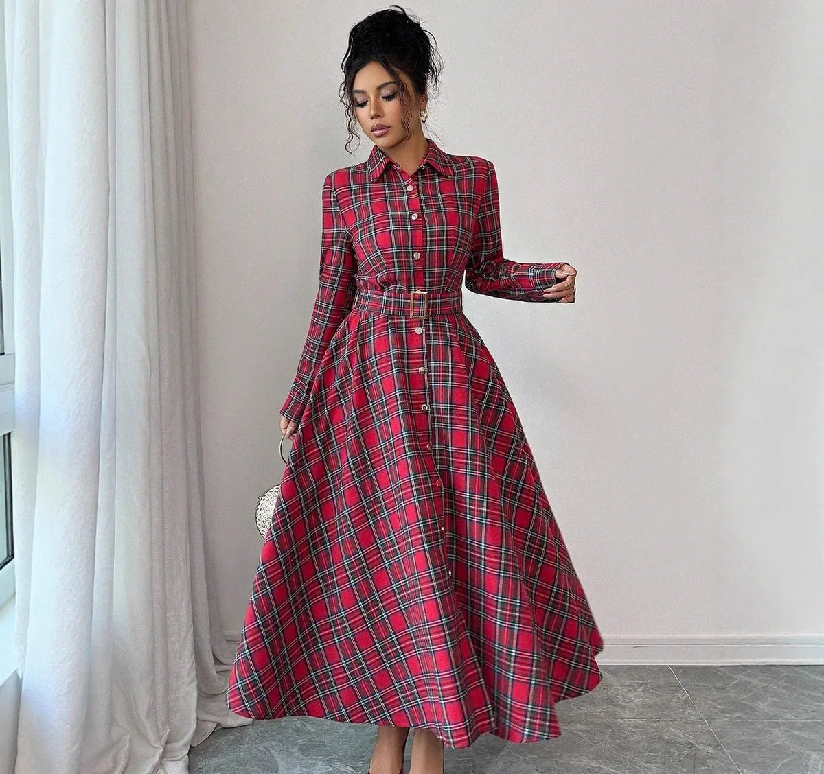 Yusra | Women's Elegant Christmas Dress - ARDEN ROVE