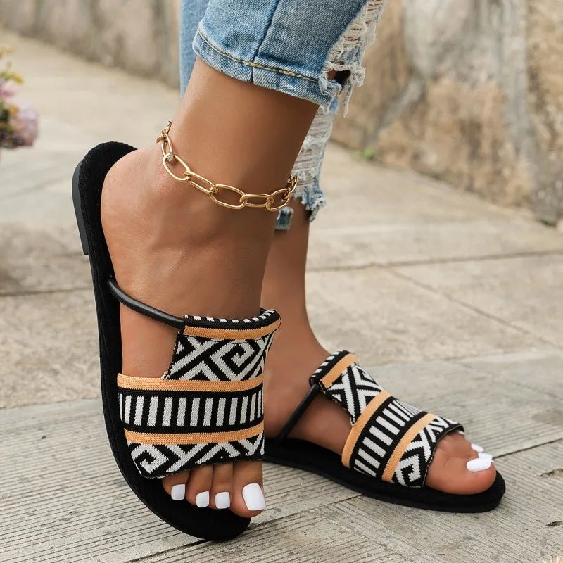 Zahara Boho Pattern Slides - ARDEN ROVE