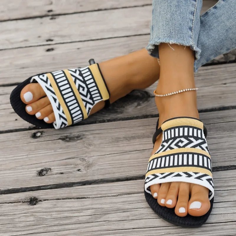 Zahara Boho Pattern Slides - ARDEN ROVE