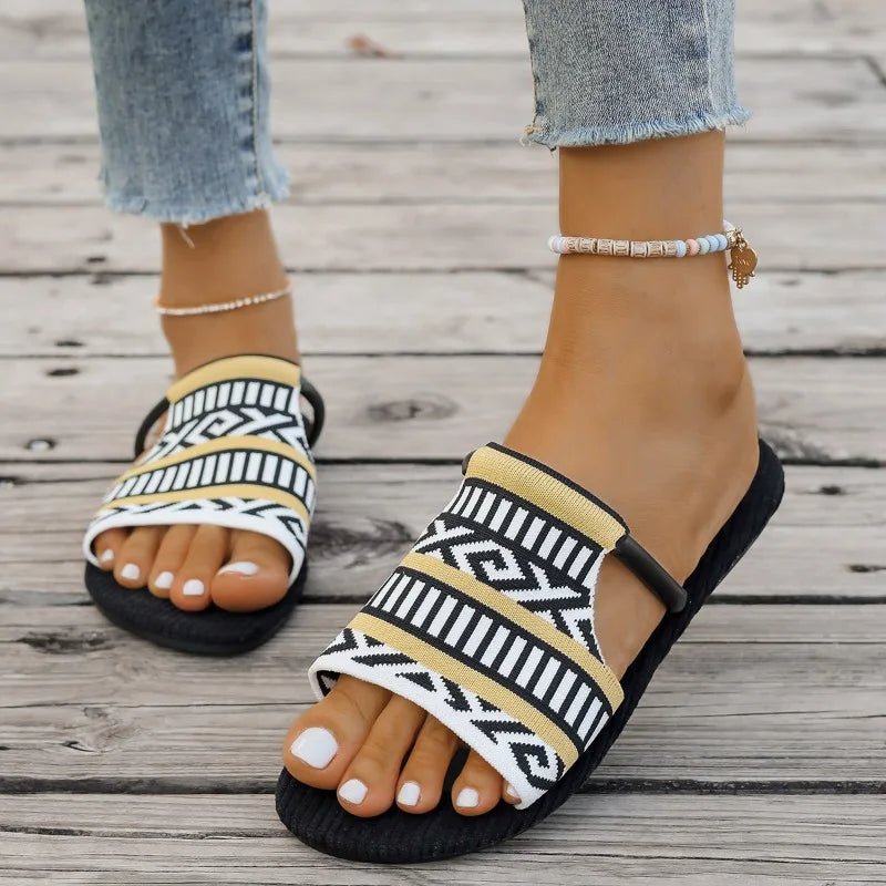 Zahara Boho Pattern Slides - ARDEN ROVE