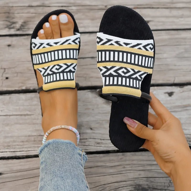 Zahara Boho Pattern Slides - ARDEN ROVE